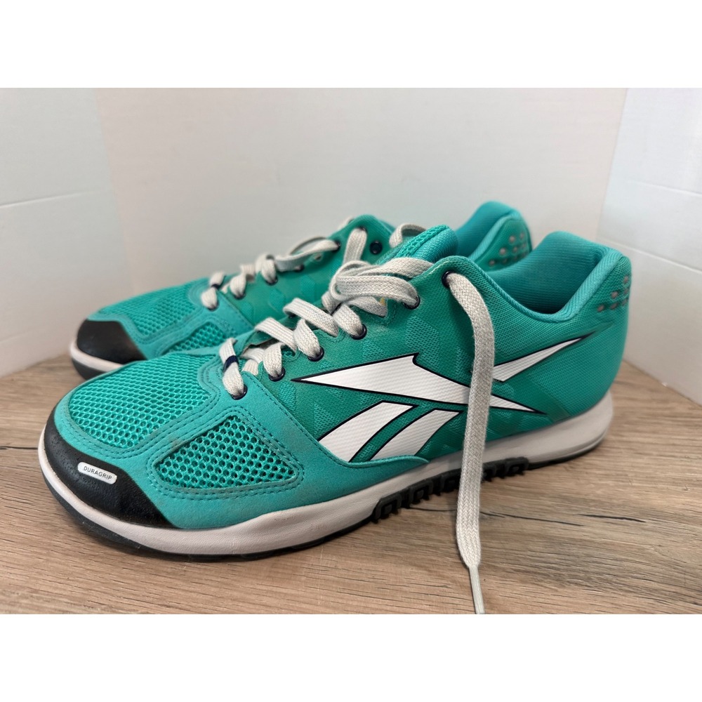 Size 9 Reebok Womens Crossfit Nano 2 Training Shoes Green/Blue J99449 Lace Up